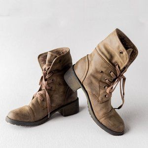 Roxy | Pepper Fold Over Combat Boots | Women's | 8